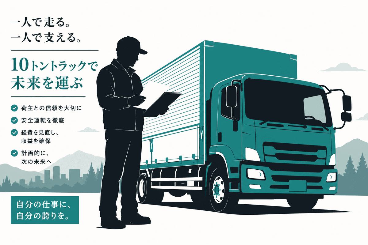 個人事業主トラックドライバーの年収は?売上・手取り・独立準備を解説