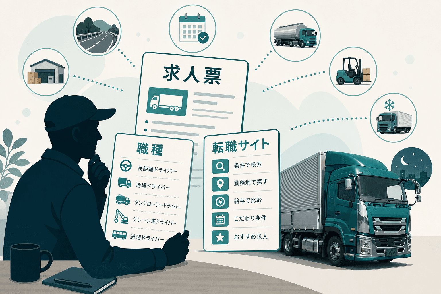 トラック求人の種類と探し方・転職サイト完全ガイド